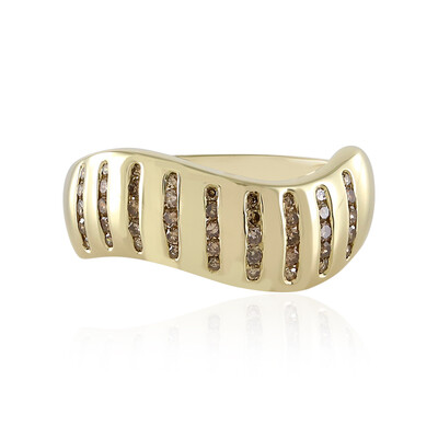 Anillo en oro con Diamante champán I2 (de Melo)