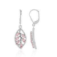 Pendientes en plata con Turmalina rosa de Nigeria