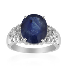 Anillo en plata con Zafiro azul