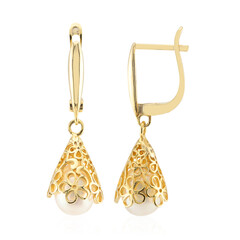 Pendientes en plata con Perla blanca Freshwater