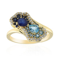 Anillo en oro con Zafiro azul (Adela Gold)