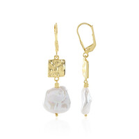 Pendientes en plata con Perla blanca Freshwater