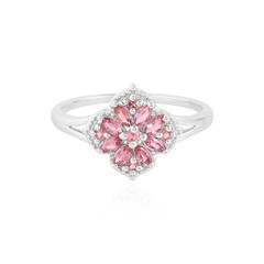 Anillo en plata con Turmalina rosa de Brasil