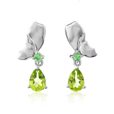 Pendientes en plata con Peridoto