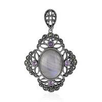 Colgante en plata con Piedra de Luna arcoíris (Annette classic)