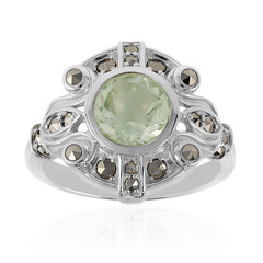 Anillo en plata con Amatista verde (Annette classic)