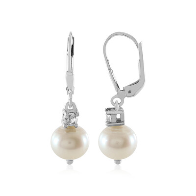 Pendientes en plata con Perla Freshwater