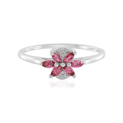 Anillo en plata con Turmalina rosa de Brasil