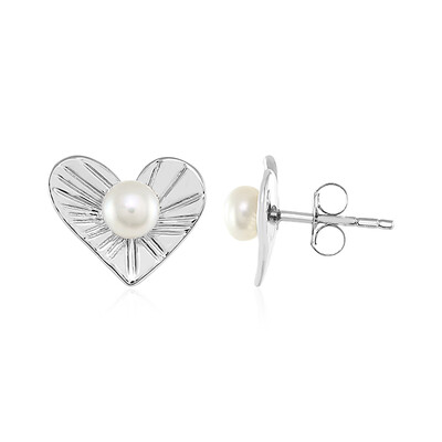 Pendientes en plata con Perla Freshwater