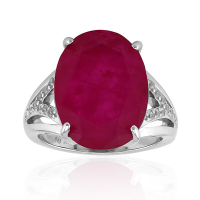 Anillo en plata con Cuarzo fucsia