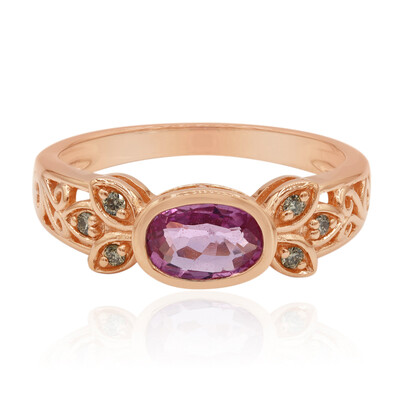 Anillo en oro con Zafiro rosado (Annette)