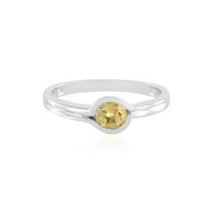 Anillo en plata con Berilo amarillo