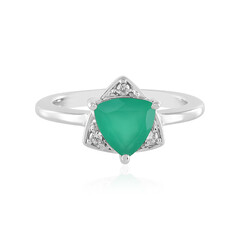 Anillo en plata con Ónix verde