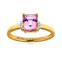 Anillo en oro con Diáspora rosa (AMAYANI)