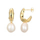 Pendientes en plata con Perla blanca Freshwater