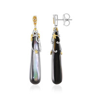 Pendientes en plata con Nácar negro (Gems en Vogue)