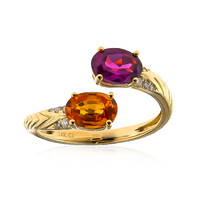 Anillo en oro con Granate mandarina (CIRARI)