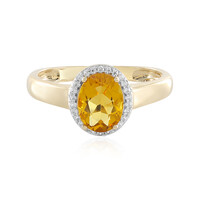 Anillo en oro con Berilo amarillo