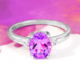 Anillo en plata con Amatista Rosa de Francia