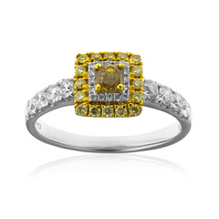 Anillo en oro con Diamante amarillo SI2 (CIRARI)