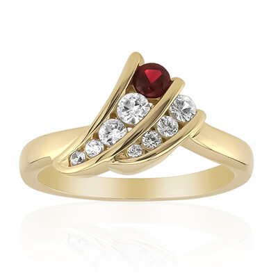 Anillo en oro con Espinela roja noble (Adela Gold)