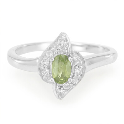 Anillo en plata con Zafiro verde