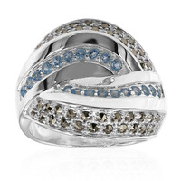 Anillo en plata con Topacio azul suizo (Annette classic)