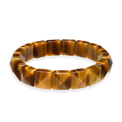 Brazalete con Ojo de tigre dorado