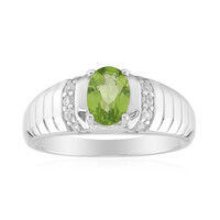 Anillo en plata con Peridoto de Birmania