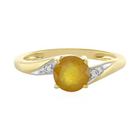 Anillo en plata con Zafiro amarillo de Madagascar