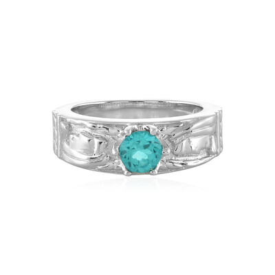 Anillo en plata con Apatita azul