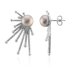 Pendientes en plata con Perla plateada Freshwater (TPC)