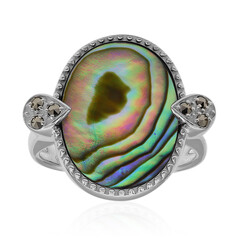 Anillo en plata con Concha de Abalone (Annette classic)