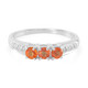 Anillo en plata con Zafiro naranja