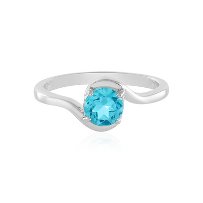 Anillo en plata con Topacio color Paraiba