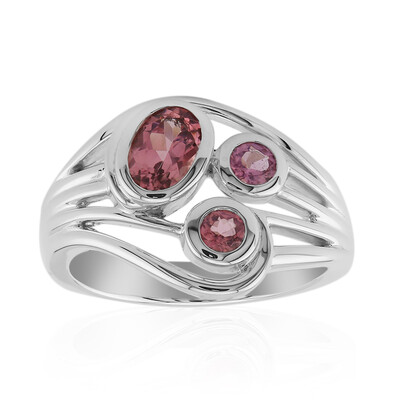 Anillo en plata con Turmalina rosa de Brasil (Pallanova)