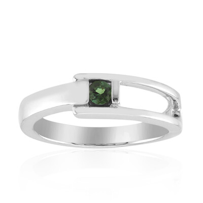 Anillo en plata con Turmalina verde de Brasil (Pallanova)