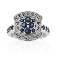 Anillo en plata con Zafiro azul (Annette classic)