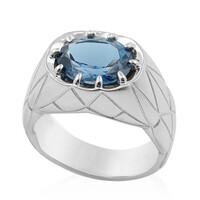 Anillo en plata con Topacio azul de Londres (de Melo)