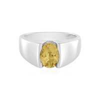 Anillo en plata con Berilo amarillo