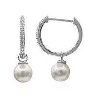 Pendientes en plata con Perla Freshwater