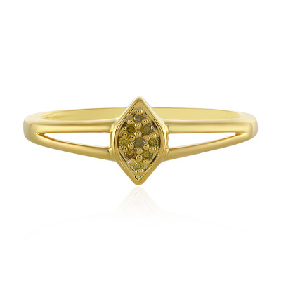 Anillo en plata con Diamante I3 amarillo