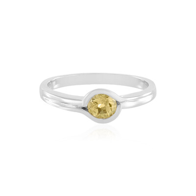 Anillo en plata con Berilo amarillo