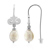 Pendientes en plata con Perla blanca Freshwater (TPC)