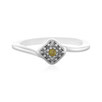 Anillo en plata con Diamante amarillo I2