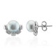 Pendientes en plata con Perla plateada Freshwater (TPC)