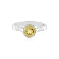 Anillo en plata con Berilo amarillo