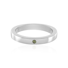 Anillo en plata con Diamante I3 verde