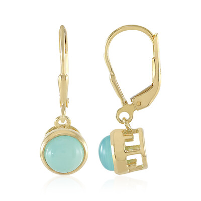 Pendientes en plata con Calcedonia azul