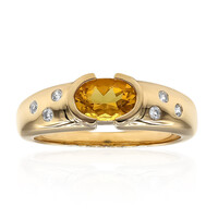 Anillo en oro con Berilo dorado